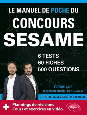 Le manuel de poche du concours Sésame : 6 tests, 60 fiches, 500 questions - Joachim Pinto