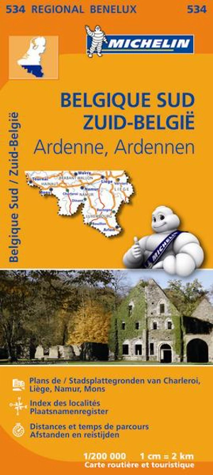 CARTE REGIONALE BELGIQUE SUD, ARDENNE / ZUID-BELGIE, ARDENNEN - Collectif