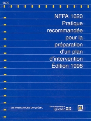 Pratique recommandée pour la préparation d'un plan d'intervention - National Fire Protection Association