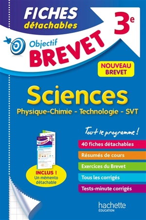 Sciences 3e : physique chimie, technologie, SVT : nouveau brevet - Sébastien Dessaint