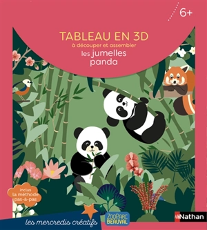 Les jumelles panda : tableau en 3D à découper et assembler - Mathilde Bourgon