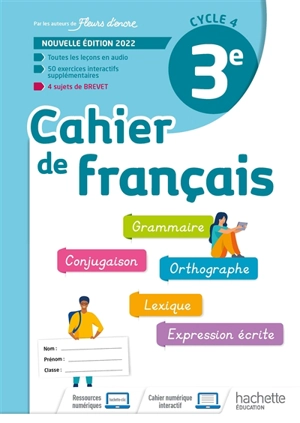 Cahier de français 3e, cycle 4 - Chantal Bertagna