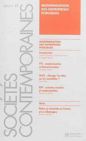 Sociétés contemporaines, n° 97. Modernisation des entreprises publiques