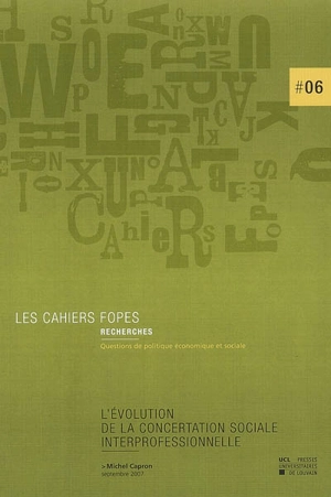 L'évolution de la concertation sociale interprofessionnelle - Michel Capron