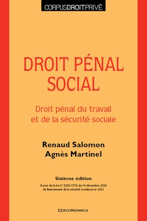 Droit pénal social : droit pénal du travail et de la Sécurité sociale - Renaud Salomon