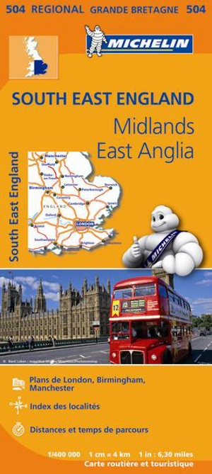 CARTE REGIONALE SOUTH EAST ENGLAND, MIDLANDS, EAST ANGLIA - Collectif