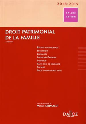 Droit patrimonial de la famille : 2018-2019