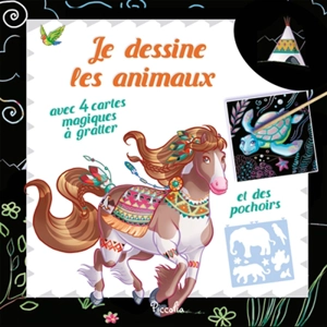 Je dessine les animaux, cheval : avec cartes magiques - Miss Holly