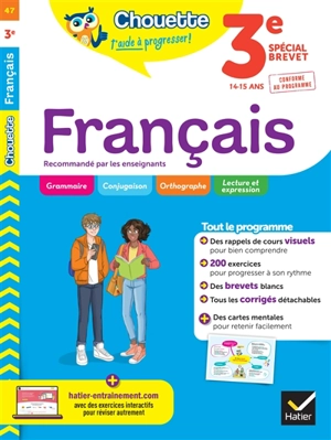 Français 3e, 14-15 ans : spécial brevet : conforme au programme - Hortense Bellamy