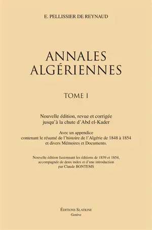 Annales algériennes - Edmond Pellissier de Reynaud