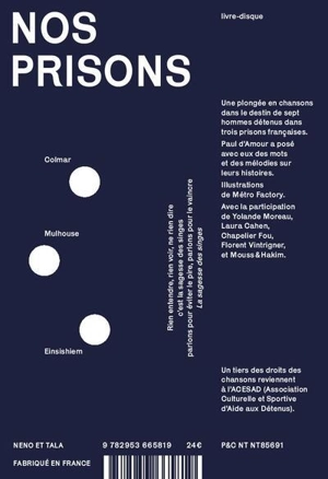 Nos prisons : une plongée dans le destin de sept hommes détenus dans trois prisons françaises - Paul D'Amour