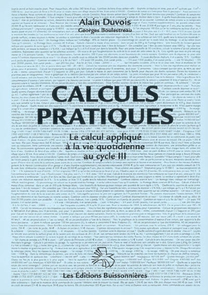 Calculs pratiques : le calcul appliqué à la vie quotidienne au cycle III - Alain Duvois