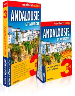 Andalousie et Murcie : 3 en 1 : guide + atlas + carte - Piotr Jablonski