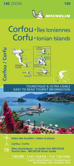 CARTE ZOOM CORFOU - ILES IONIENNES / CORFU - IONIAN ISLANDSS - Collectif