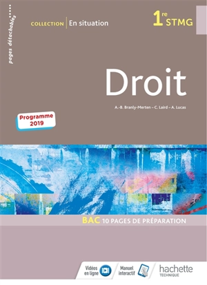 Droit 1re STMG : programme 2019 - Anne-Bénédicte Branly-Merten