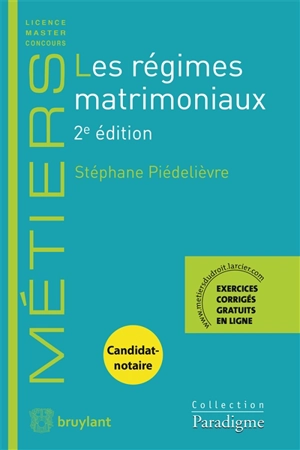 Les régimes matrimoniaux - Stéphane Piédelièvre