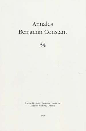 Annales Benjamin Constant, n° 34