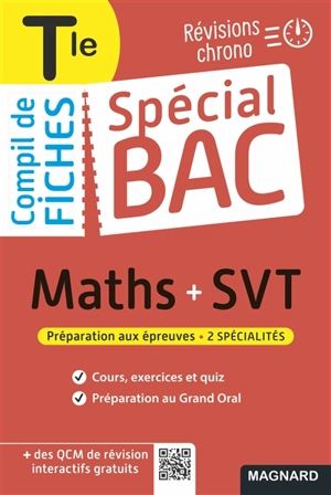 Compil de fiches maths + SVT terminale : révisions chrono : préparation aux épreuves, 2 spécialités - Vito Punta