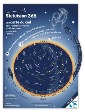 Stelvision 365 : une carte du ciel pour repérer facilement les étoiles, tous les jours de l'année - Bertrand d' Armagnac