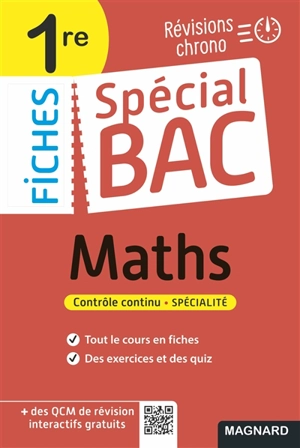 Maths 1re : révisions chrono : contrôle continu, spécialité - Vito Punta