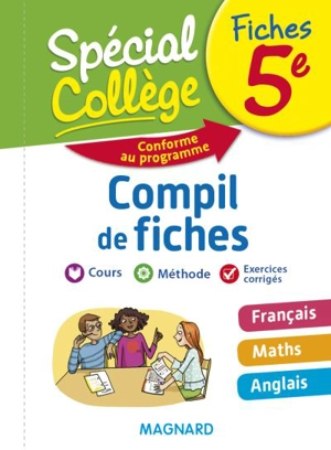 Compil de fiches 5e : français, maths, anglais : conforme au programme - Sylvie Coly