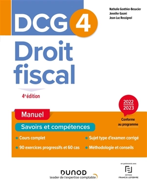 DCG 4, droit fiscal : manuel, savoir et compétences : 2022-2023 - Nathalie Gonthier-Besacier