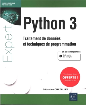 Python 3 : traitement de données et techniques de programmation - Sébastien Chazallet