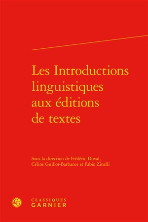 Les introductions linguistiques aux éditions de textes