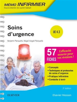 Soins d'urgence, UE 4.3 : 57 fiches - Benjamin Planquette