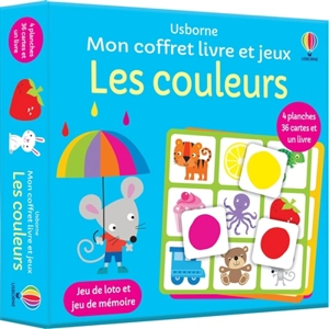 Les couleurs : mon coffret livre et jeux : jeu de loto et jeu de mémoire - Kate Nolan