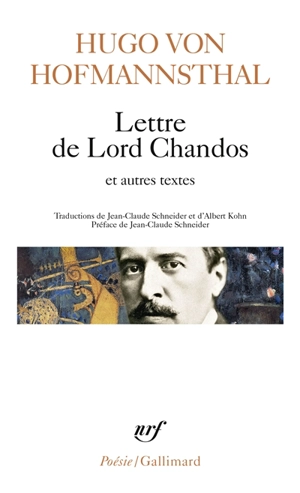 Lettre de Lord Chandos : et autres textes sur la poésie - Hugo von Hofmannsthal