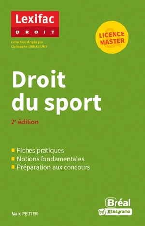 Droit du sport : licence & master - Marc Peltier