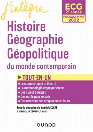 Histoire, géographie, géopolitique du monde contemporain ECG 2e année : programmes 2022 : tout-en-un - Edouard de Bélizal