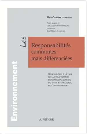 Les responsabilités communes mais différenciées : contribution à l'étude de la structuration d'un principe général du droit international de l'environnement - Maïa-Oumeïma Hamrouni
