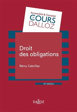 Droit des obligations : 2022 - Rémy Cabrillac