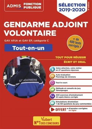 Gendarme adjoint volontaire, GAV APJA et GAV EP, catégorie C : tout-en-un : sélection 2019-2020 - Dominique Herbaut