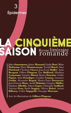 La cinquième saison : revue littéraire romande, n° 3. Epidermes