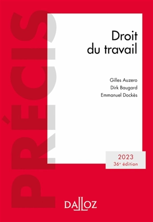 Droit du travail : 2023 - Gilles Auzero