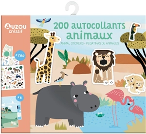 Animaux : 200 autocollants. Animal stickers. Pegatinas de animales - Michelle Carlslund