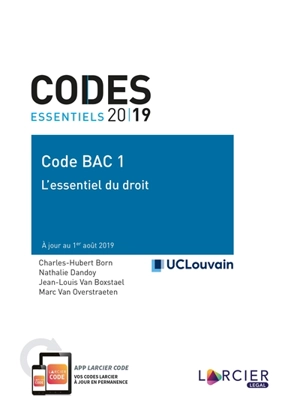 Code bac 1 : l'essentiel du droit 2019