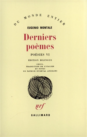 Derniers poèmes - Eugenio Montale