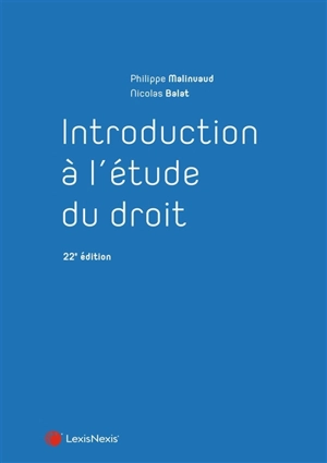 Introduction à l'étude du droit - Philippe Malinvaud