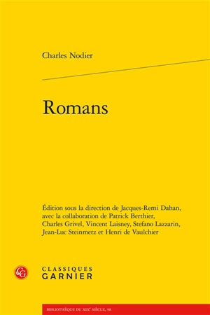 Romans - Charles Nodier