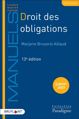 Droit des obligations : 2023 - Marjorie Brusorio-Aillaud