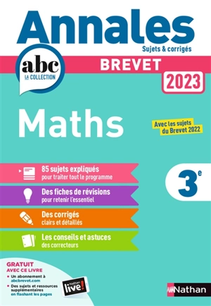 Maths 3e : brevet 2023 - Carole Feugère