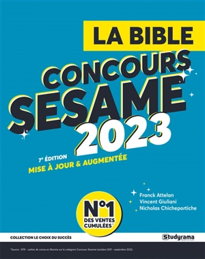 Concours Sésame 2023 : la bible - Franck Attelan