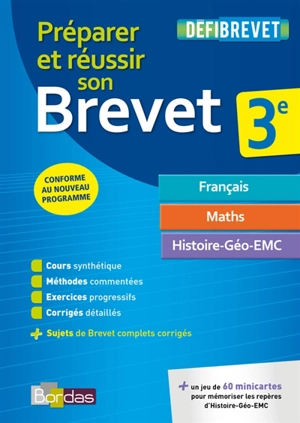 Préparer et réussir son brevet 3e : français, maths, histoire-géo-EMC : conforme au nouveau programme - Thomas Gargallo