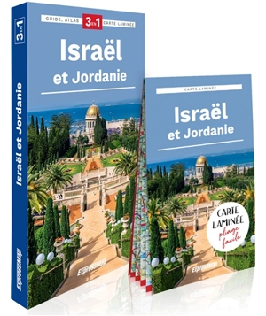Israël et Jordanie : 3 en 1 : guide, atlas, carte laminée - Dominik Derlicki