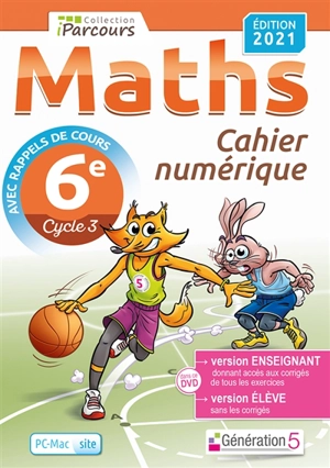 Cahier numérique : maths 6e, cycle 3 : PC-Mac, site - Katia Hache