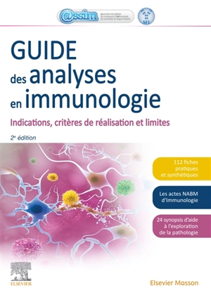 Guide des analyses en immunologie : indications, critères de réalisation et limites - Association des collèges des enseignants d'immunologie de langue française